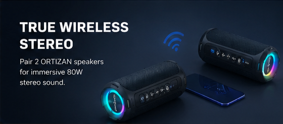 Ortizan 40W Portable Bluetooth Speaker – Deep Bass, IPX7 Waterproof & 30H Playtime