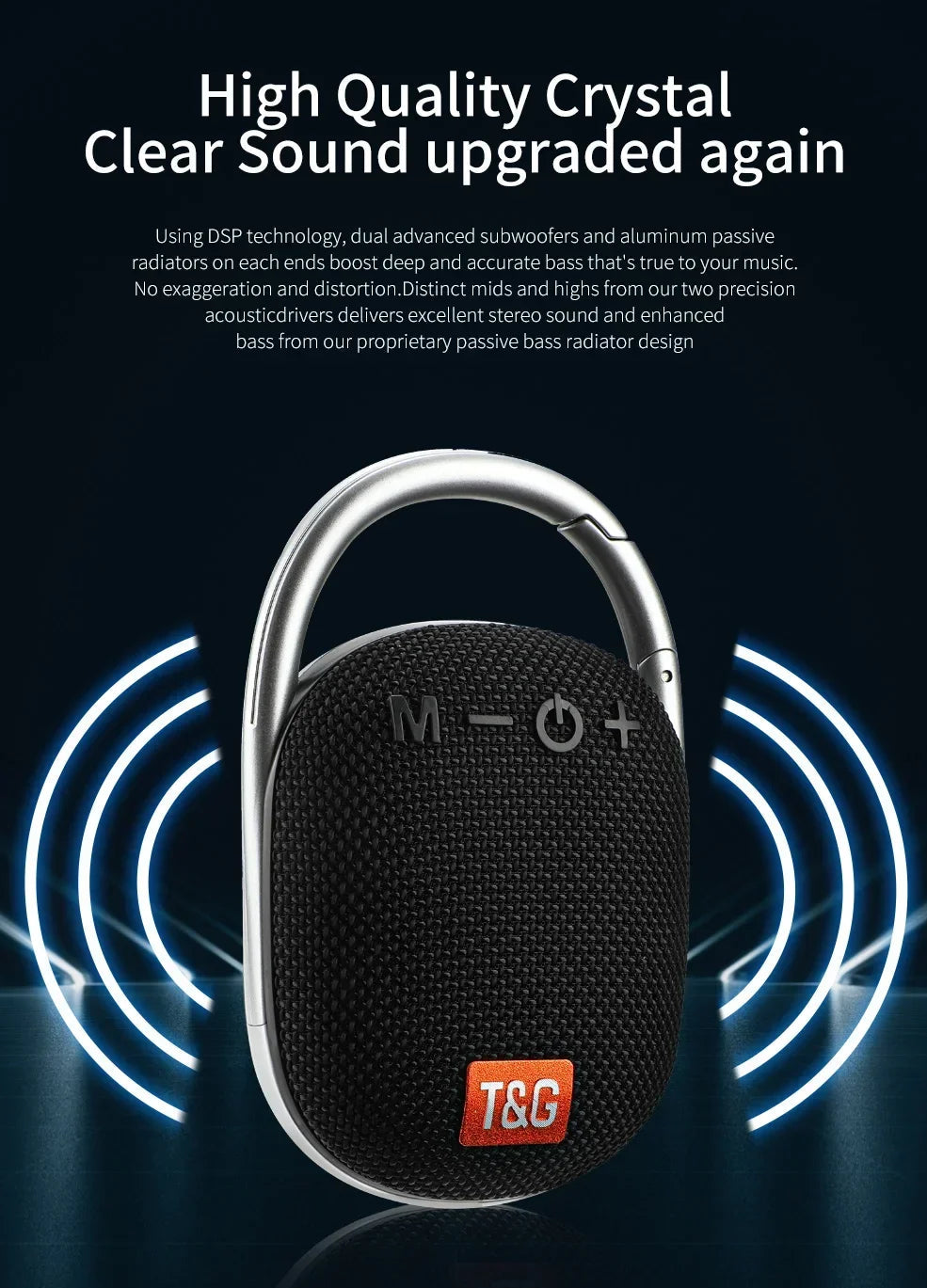 TG321 Waterproof Portable Bluetooth Speaker – Outdoor Wireless HiFi Bass Stereo Sound